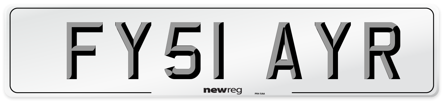 FY51 AYR Number Plate from New Reg